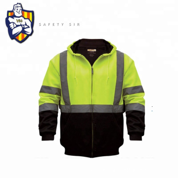 High visibility reflective winter warm safety jacket